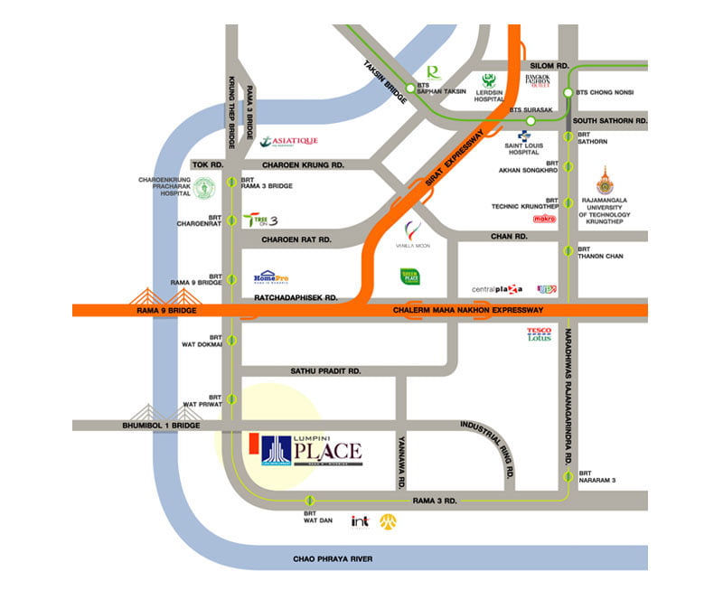 Lumpini Place Rama 3-Riverine　ロケーションマップ