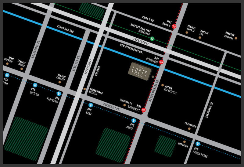The Lofts Asoke　ロケーションマップ