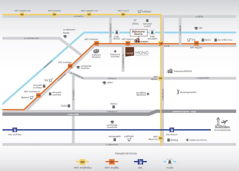 Niche Mono Ramkhamhaeng　ロケーションマップ