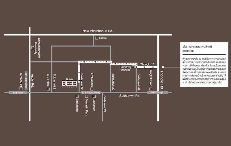 Noble BE33 Condo　ロケーションマップ