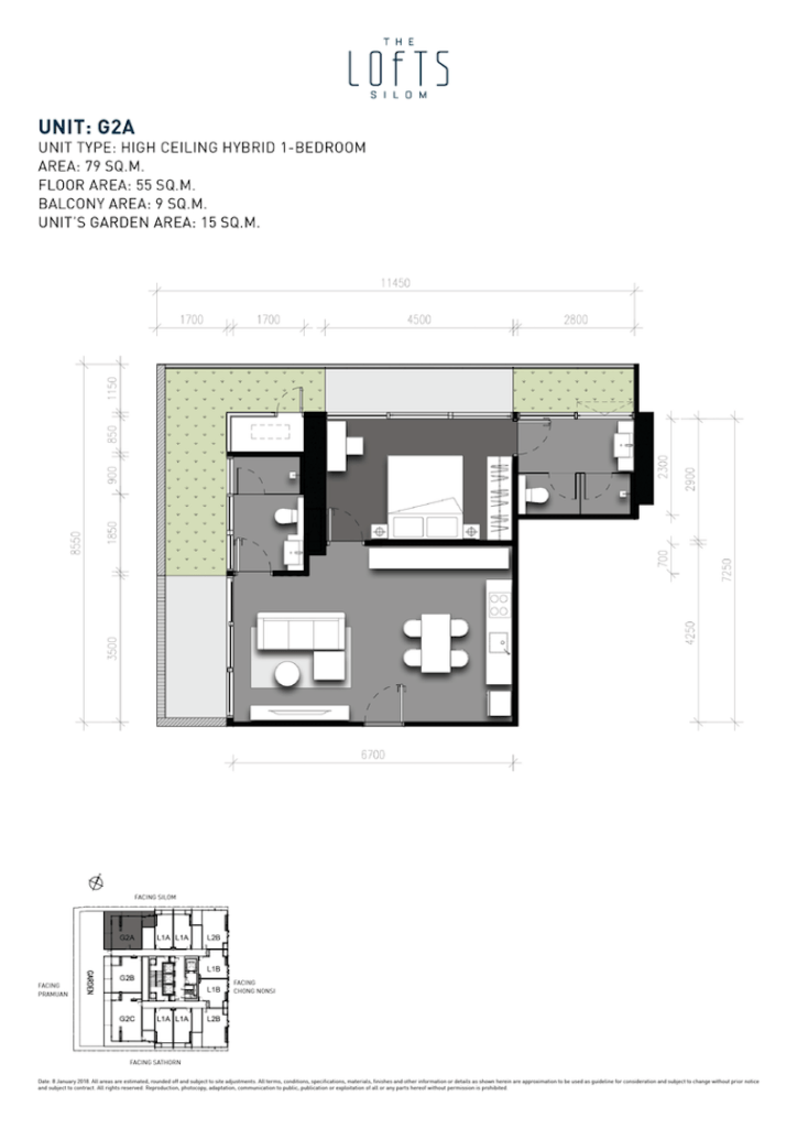 The Lofts Silom 間取り図