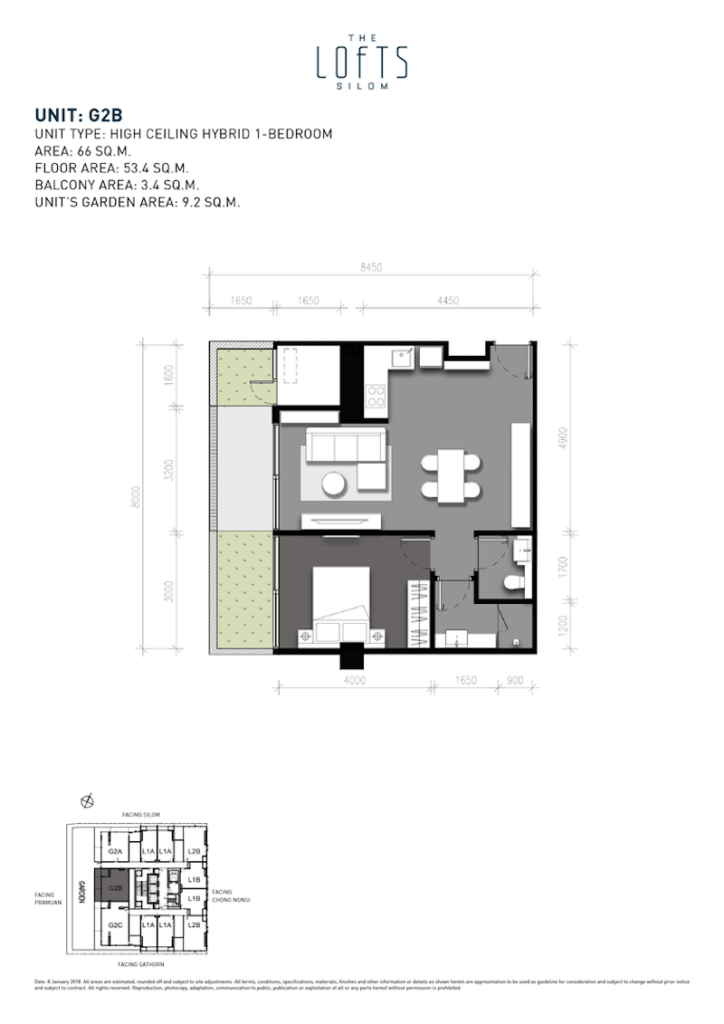 The Lofts Silom 間取り図