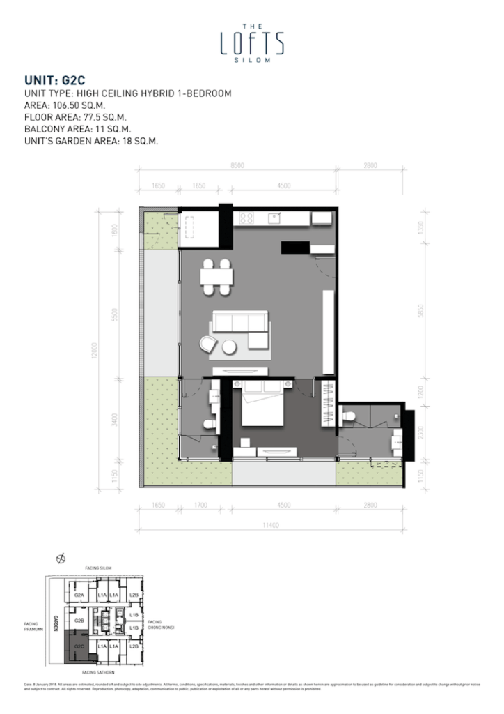 The Lofts Silom 間取り図