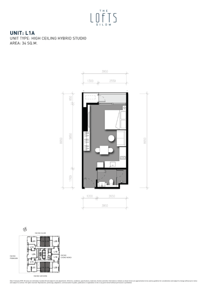 The Lofts Silom 間取り図