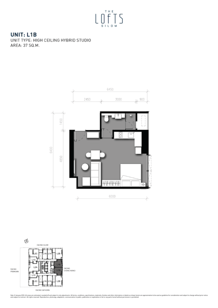 The Lofts Silom 間取り図