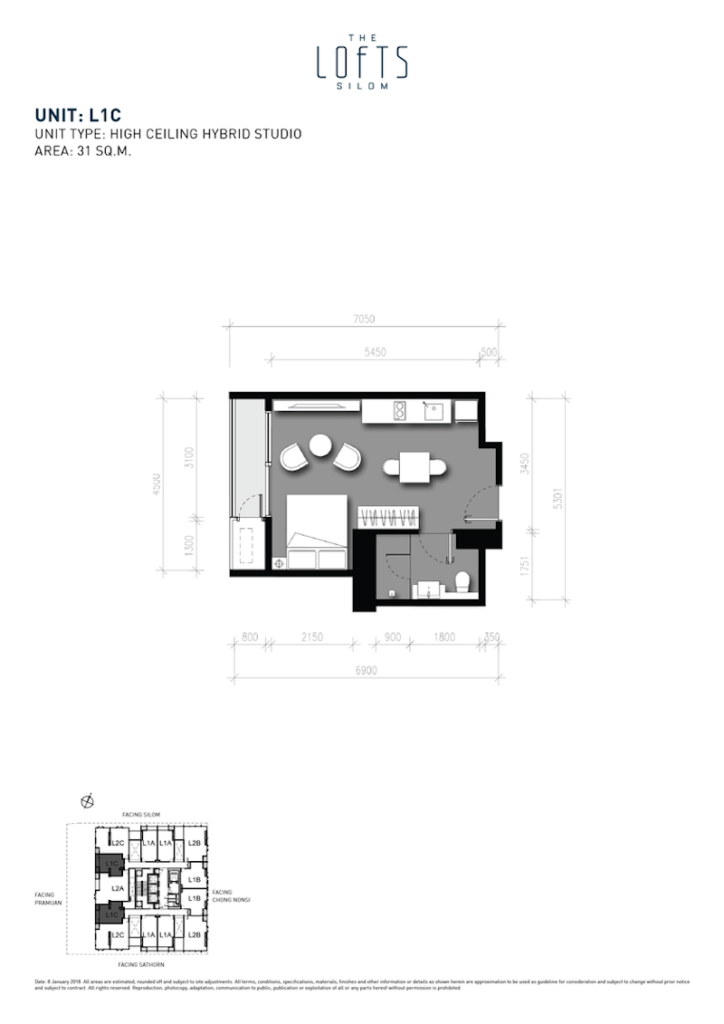 The Lofts Silom 間取り図