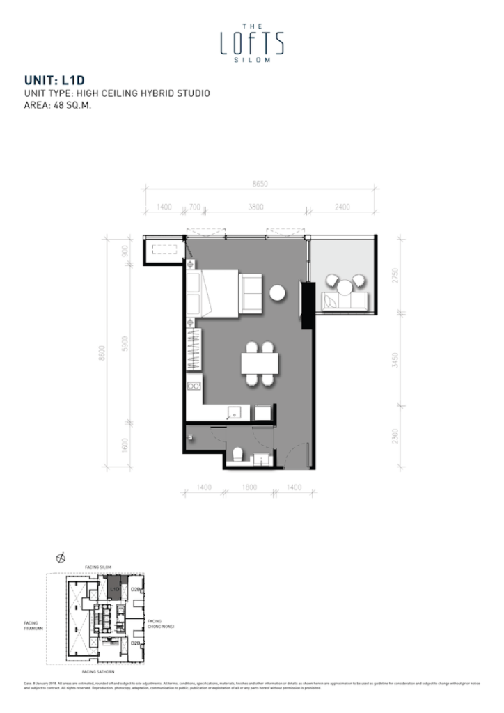 The Lofts Silom 間取り図