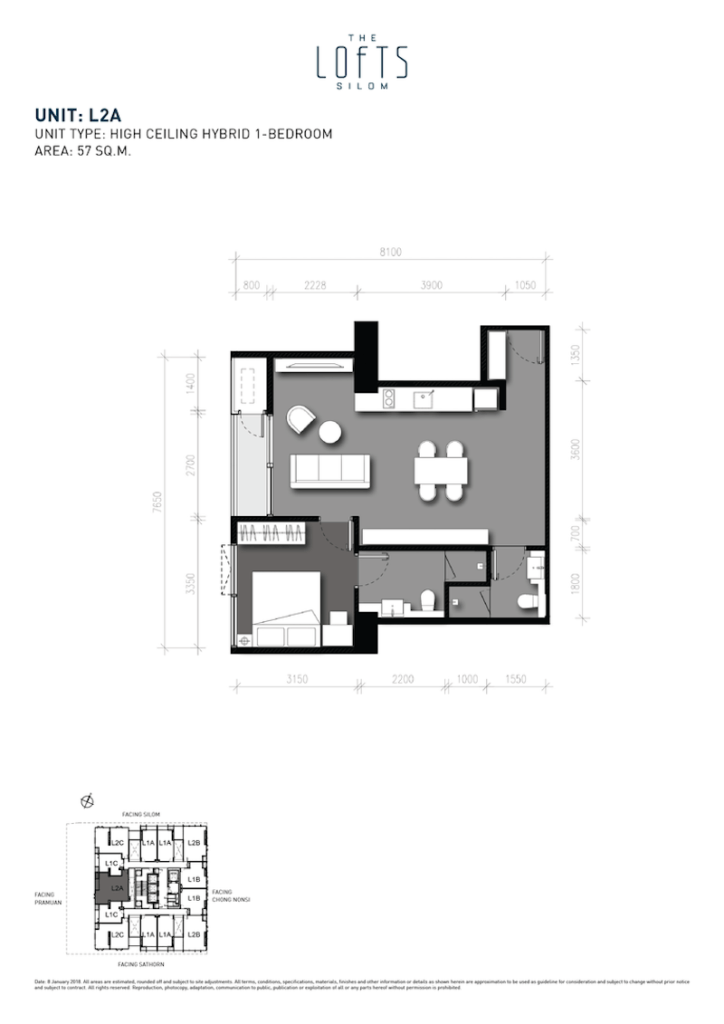 The Lofts Silom 間取り図