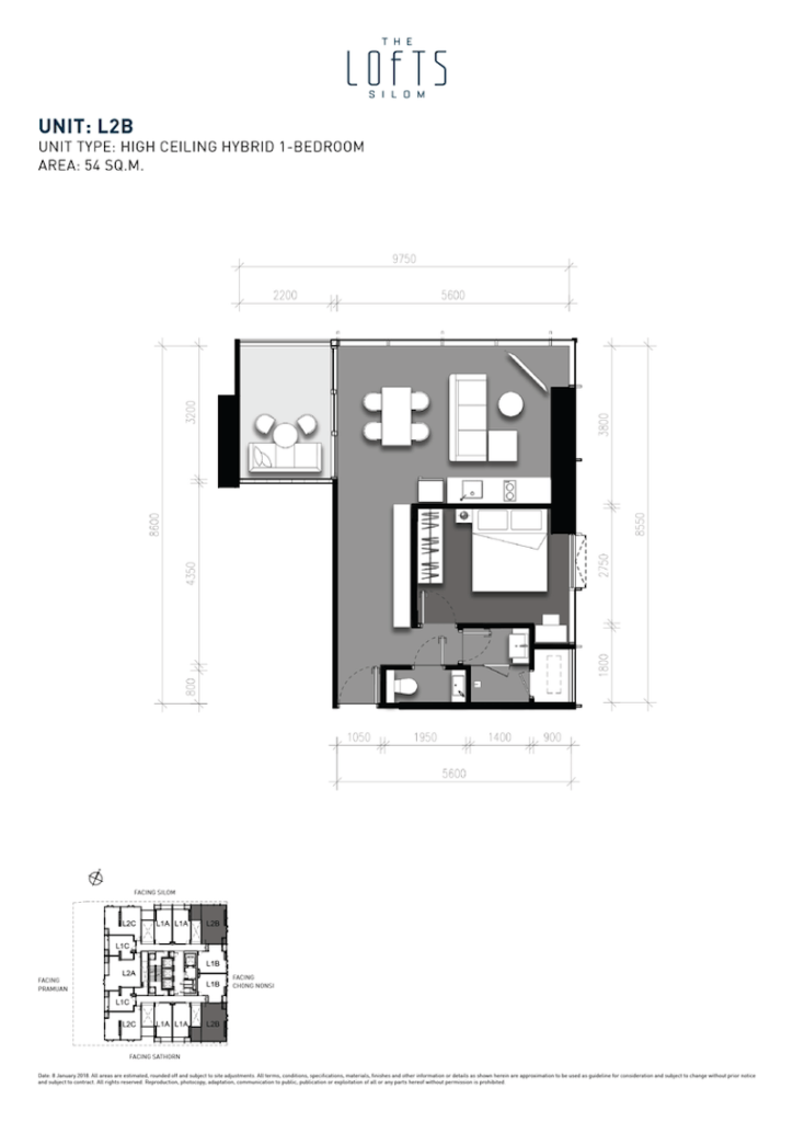 The Lofts Silom 間取り図