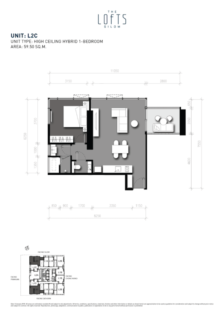 The Lofts Silom 間取り図