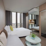 The Park at Em District, Ascott Serviced-Residence　リビング・ベッド