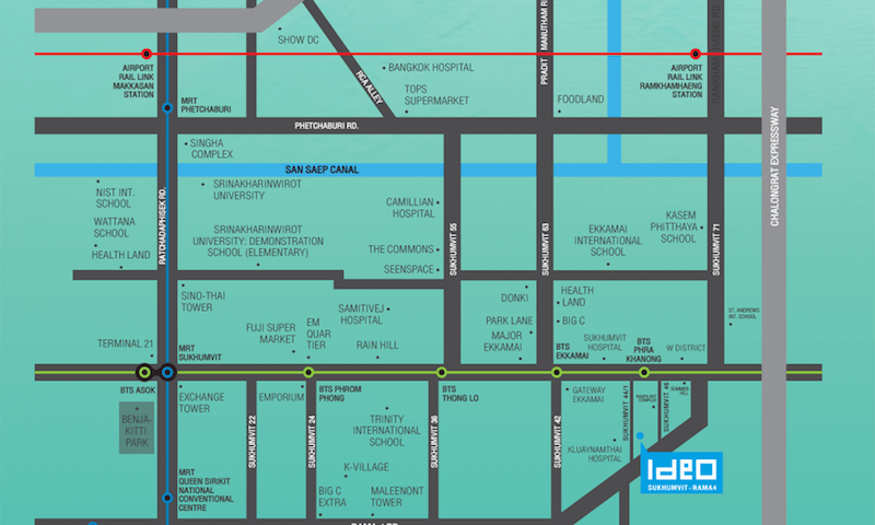 Ideo Sukhumvit – Rama 4 ロケーションマップ