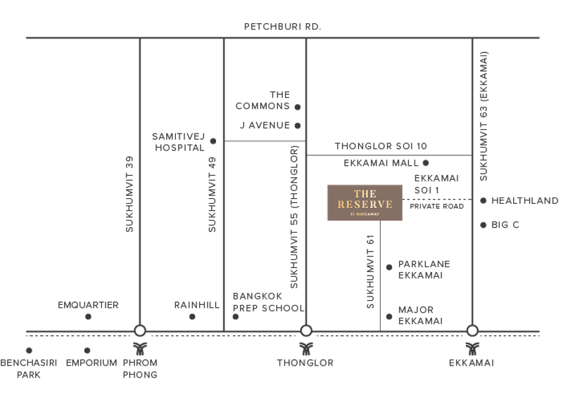 The Reserve 61 Hideaway　ロケーションマップ